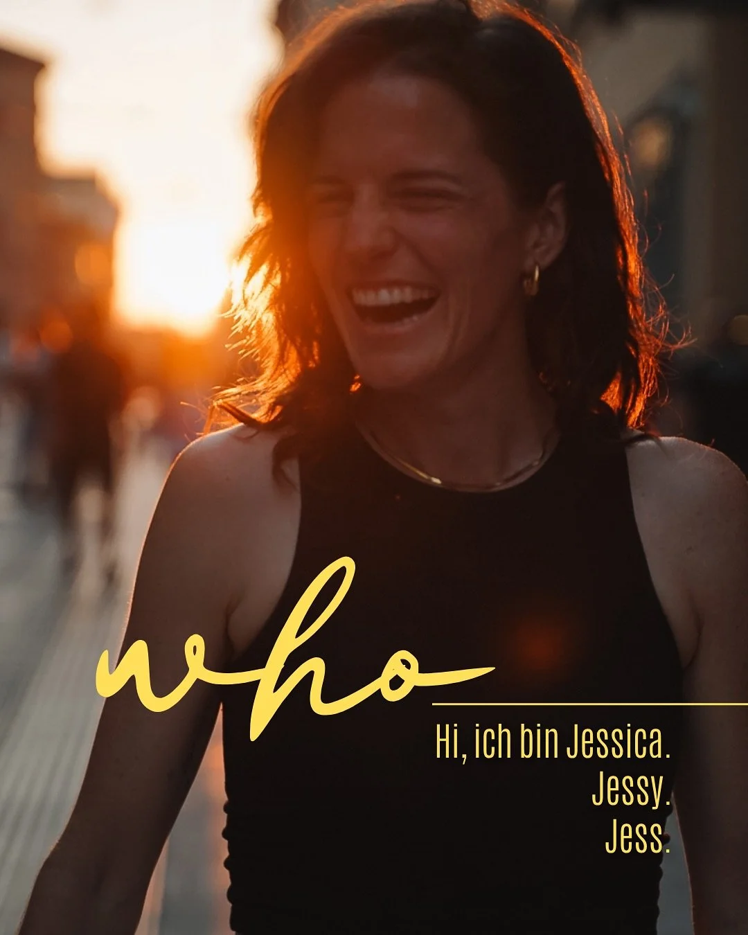 AM BESTEN HIER BEGINNEN🧚&zwj;♀️

Ein, zwei Infos dar&uuml;ber, wer ich bin kann sicher nicht schaden. Da gibt&lsquo;s so viel mehr, aber das passt leider nicht alles in die Slides.

Ich w&uuml;rde sagen, das ist ein guter Anfang, oder?

Cheers,
Jess