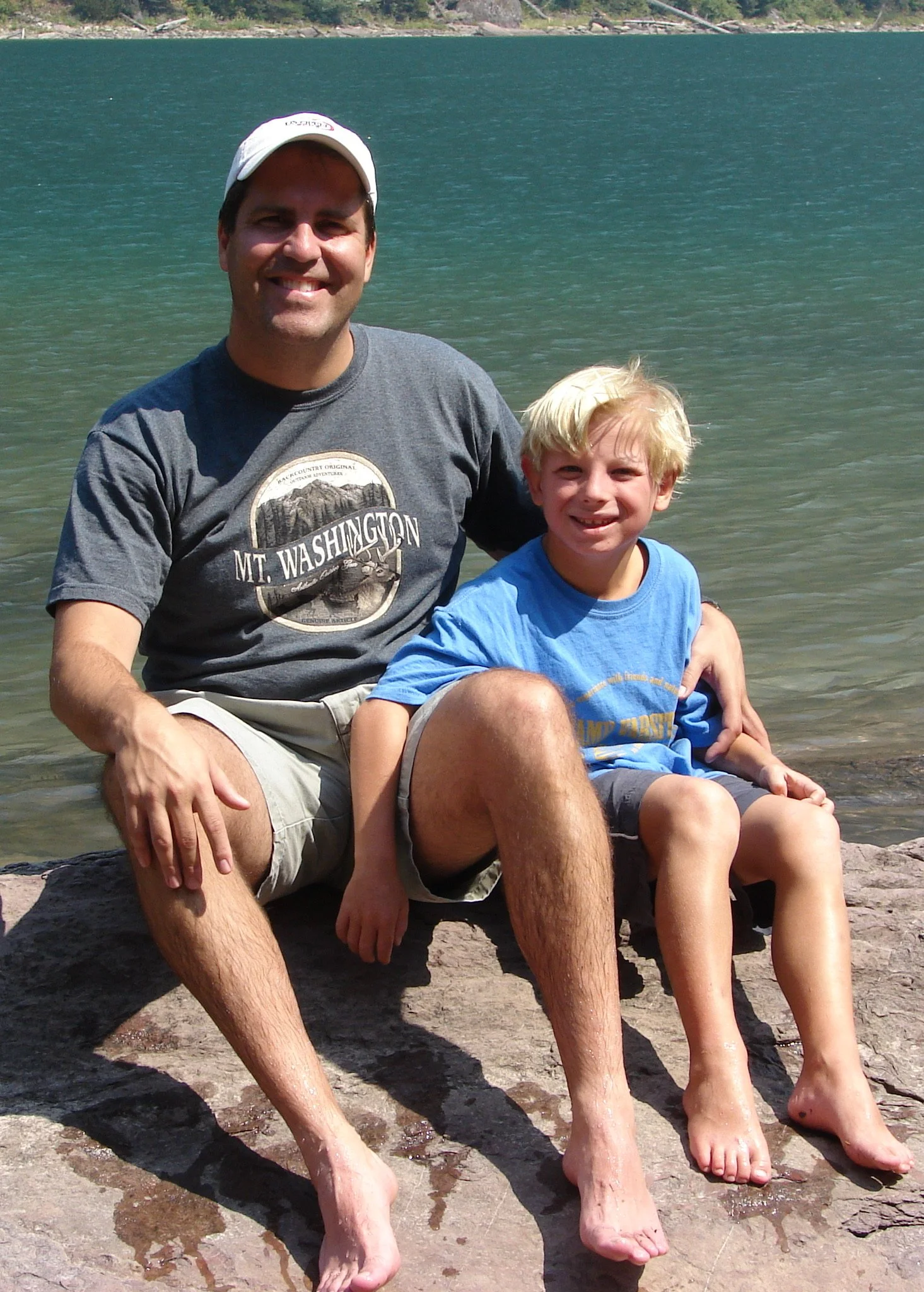 081207 Dad Nate on Avalanche Lake.jpg