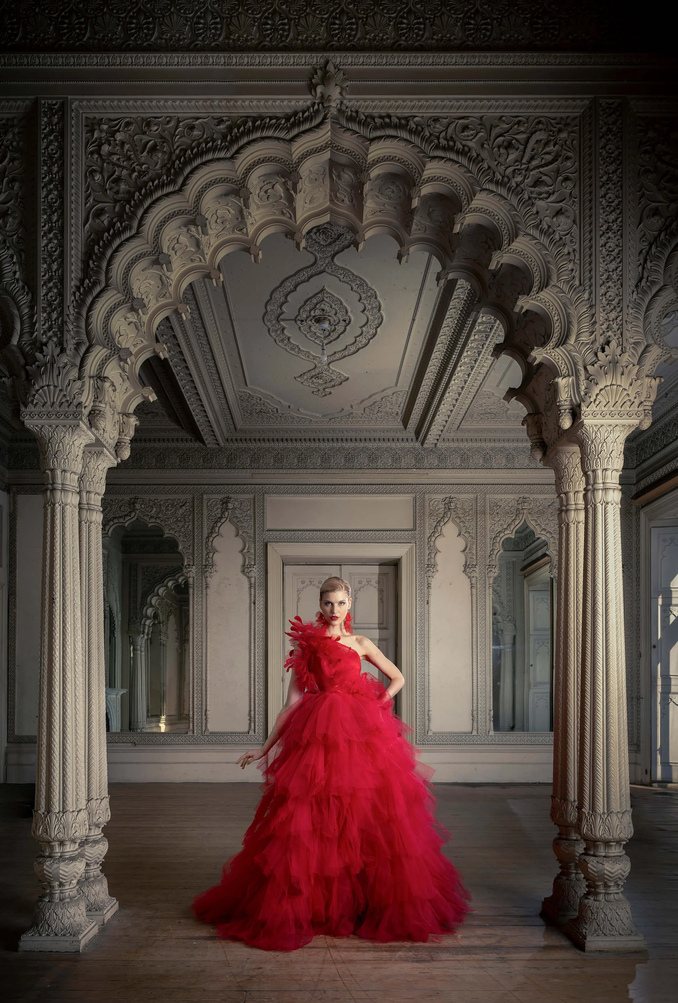 A fashion portrait of Emily at Elveden Hall