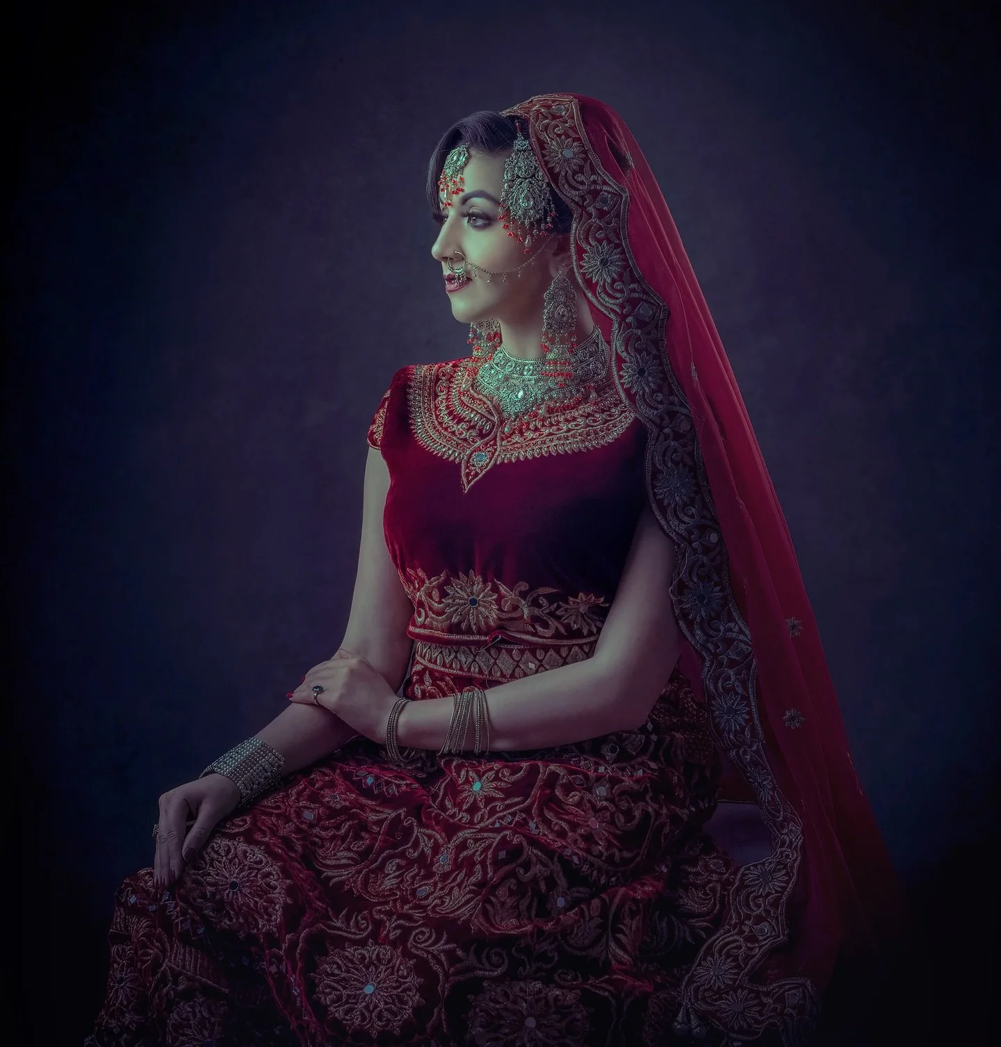 An Indian Bride portrait taken a few years ago in my studio.