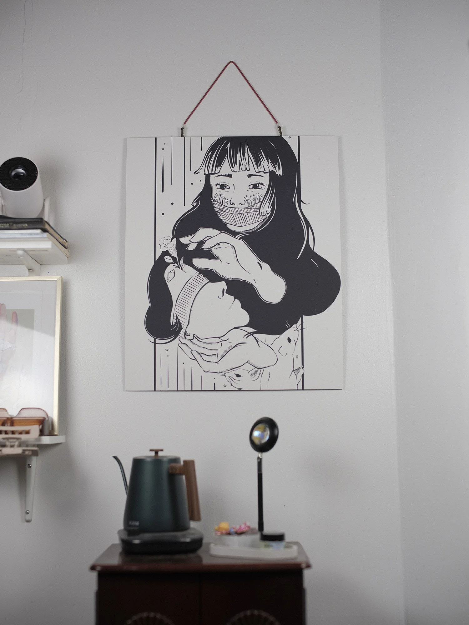 Blindsided - Black/White Print on FoamCore