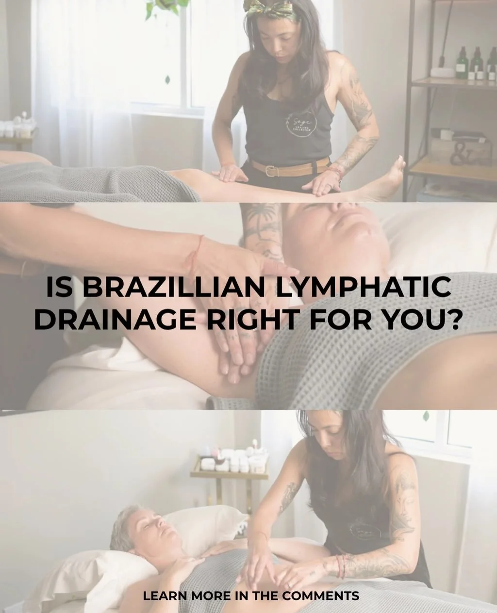 Is Brazilian Lymphatic Drainage right for you?

Brazilian Lymphatic Drainage takes a more visual and aesthetic approach to the lymphatic system. Using precise, rhythmic strokes, this treatment is designed to support lymphatic flow, reduce bloating an