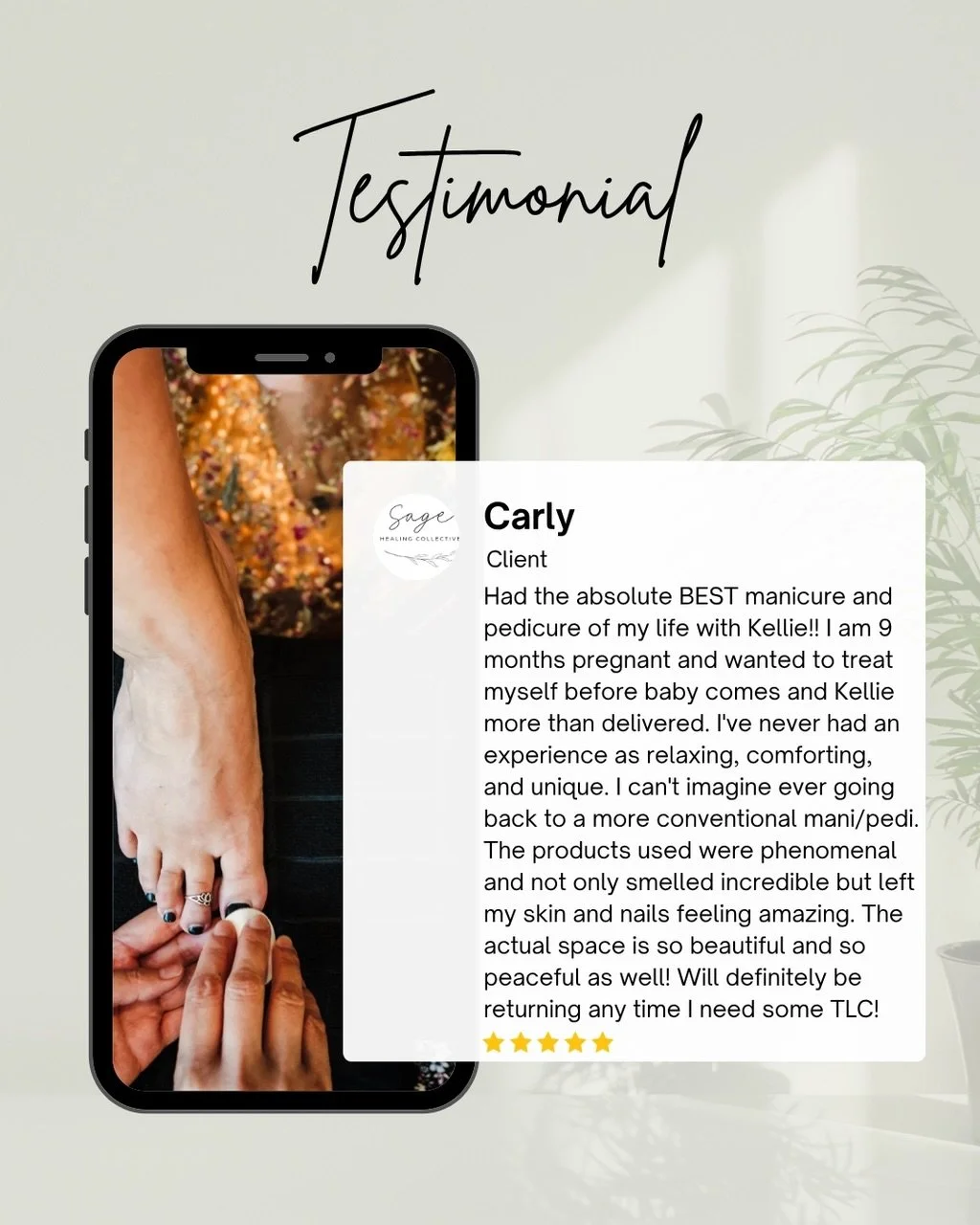 A little reminder that taking time for yourself is never time wasted. 🤍

A peaceful mani/pedi, a moment to slow down, and a little extra TLC can go a long way. We&rsquo;re so grateful for kind words like these and for every client who chooses to spe
