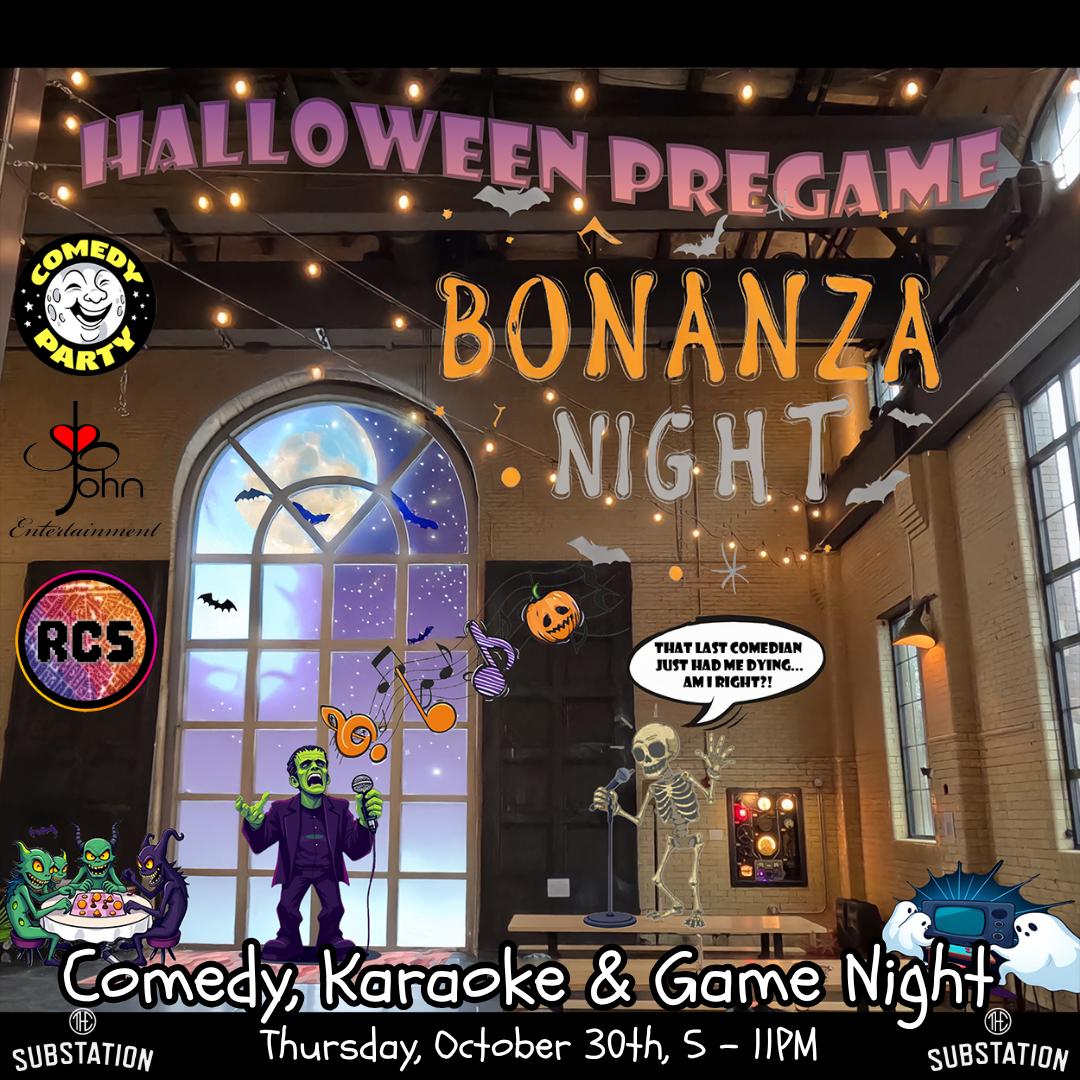 Halloween Pregame Bonanza: Comedy, Karaoke & Game Night!