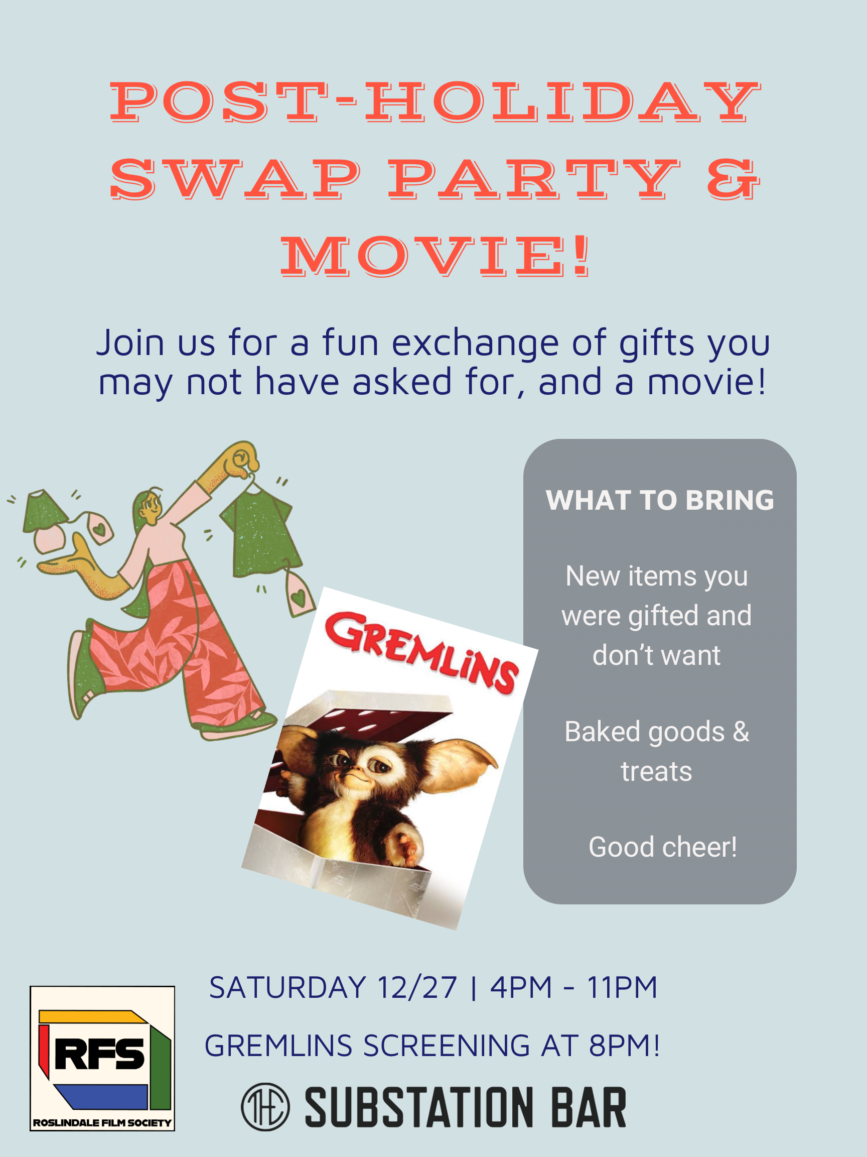 Post Holiday Gift Swap &amp; RFS Movie Night