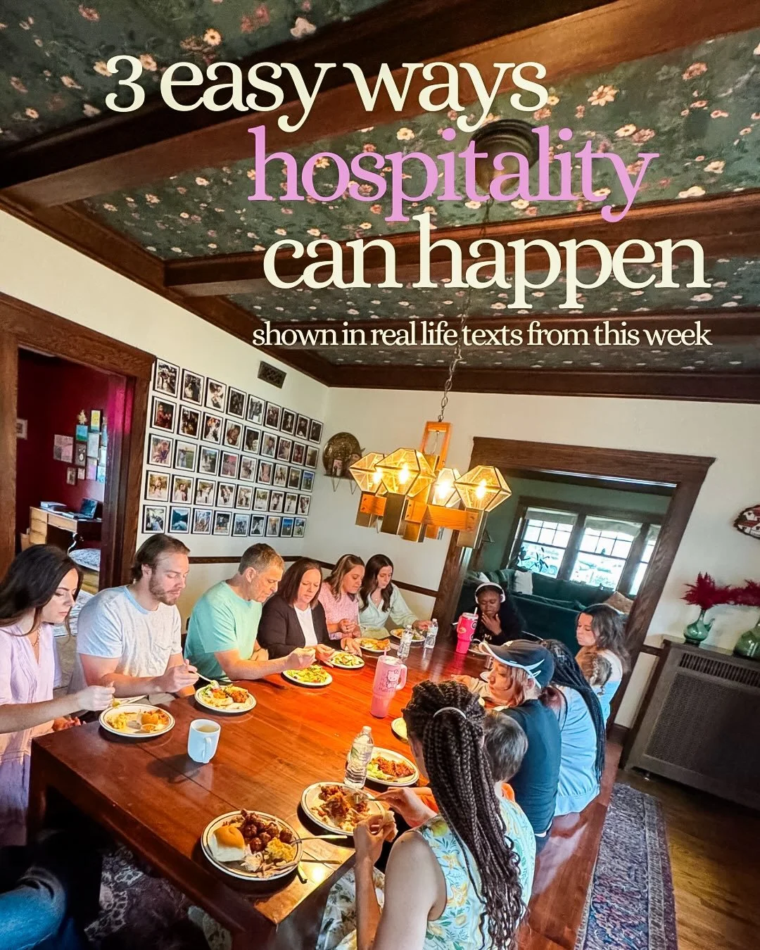 Real life texts from this week: 3 ways hospitality can happen (and they&rsquo;re likely not what you think). Hopefully this encourages you to be hospitable somehow this week, right where you are, in the midst of your own life! 🫶🏽

What has hospital