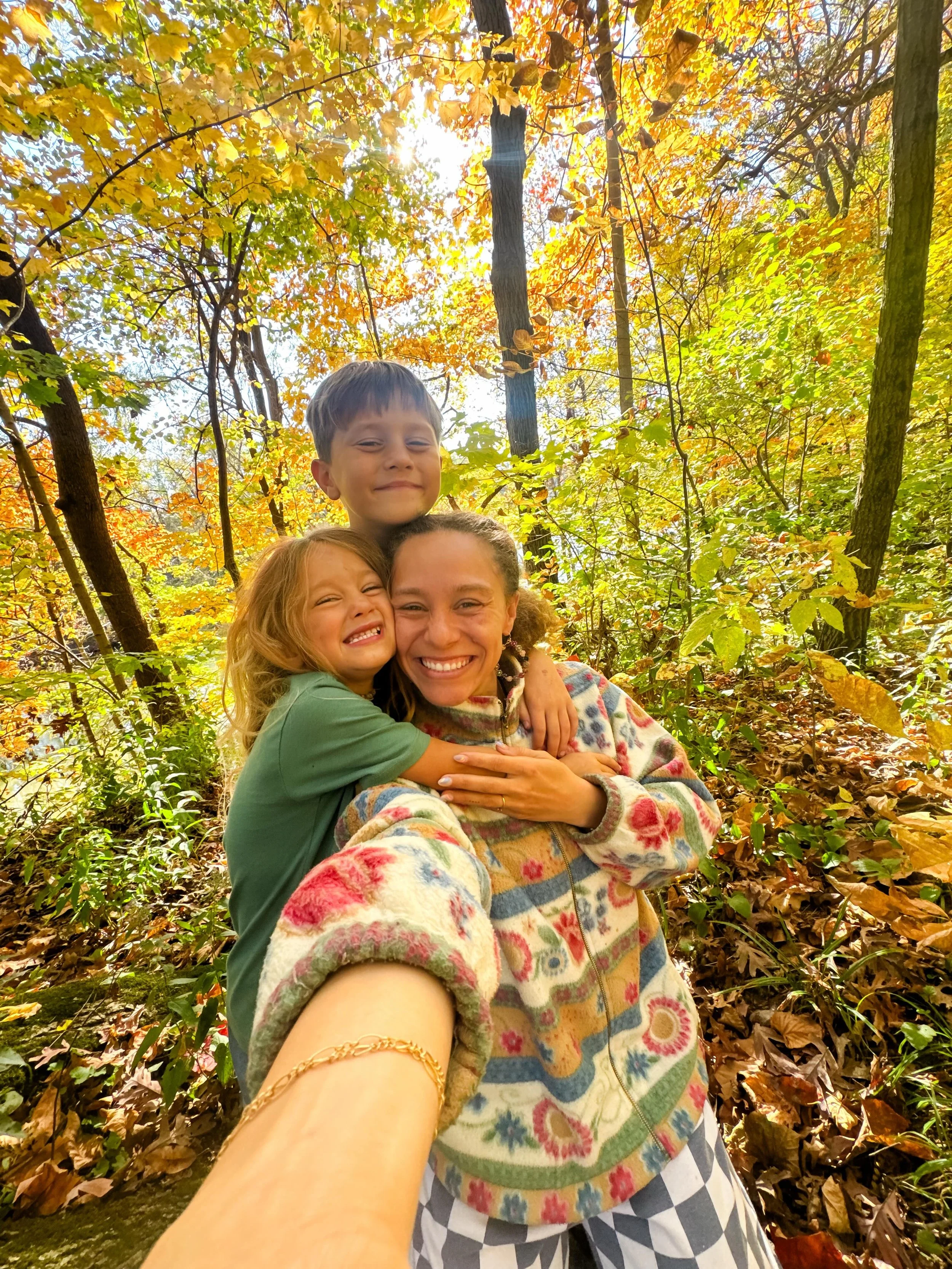 The kids ran ahead of me &amp; found this trail. I walked behind them. My daughter popped out from behind a tree &amp; said, &ldquo;Mommy, isn&rsquo;t it lovely?&rdquo; 

There are only 56 days of fall left &amp; only 10 years until my first born is 