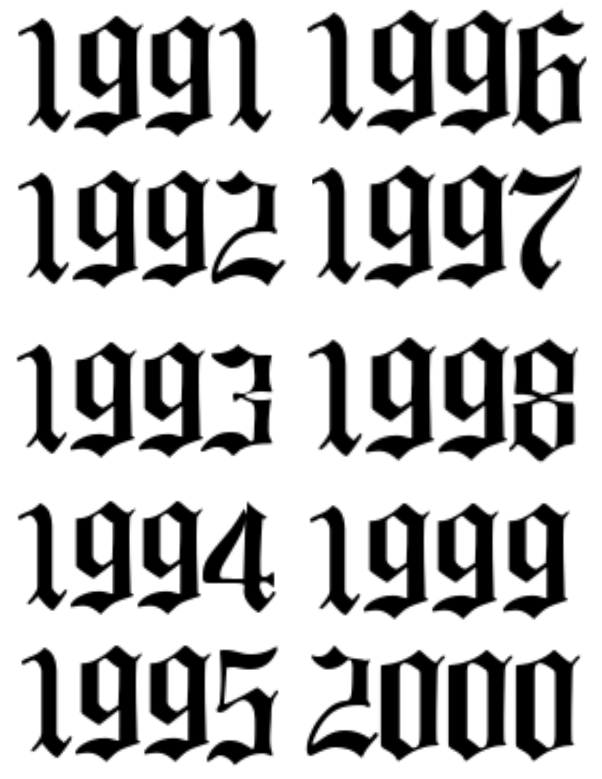 1993 Birth Year Temporary Tattoo Set of 3  Small Tattoos