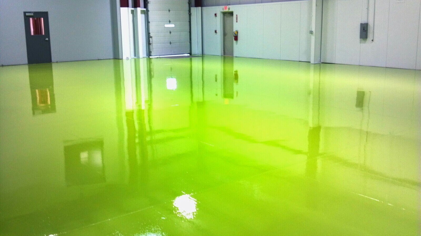 Neon Green Uni-Cote Epoxy Floor