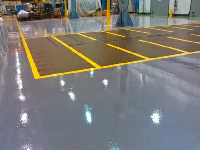 Industrial Epoxy Floor System with 5S Striping