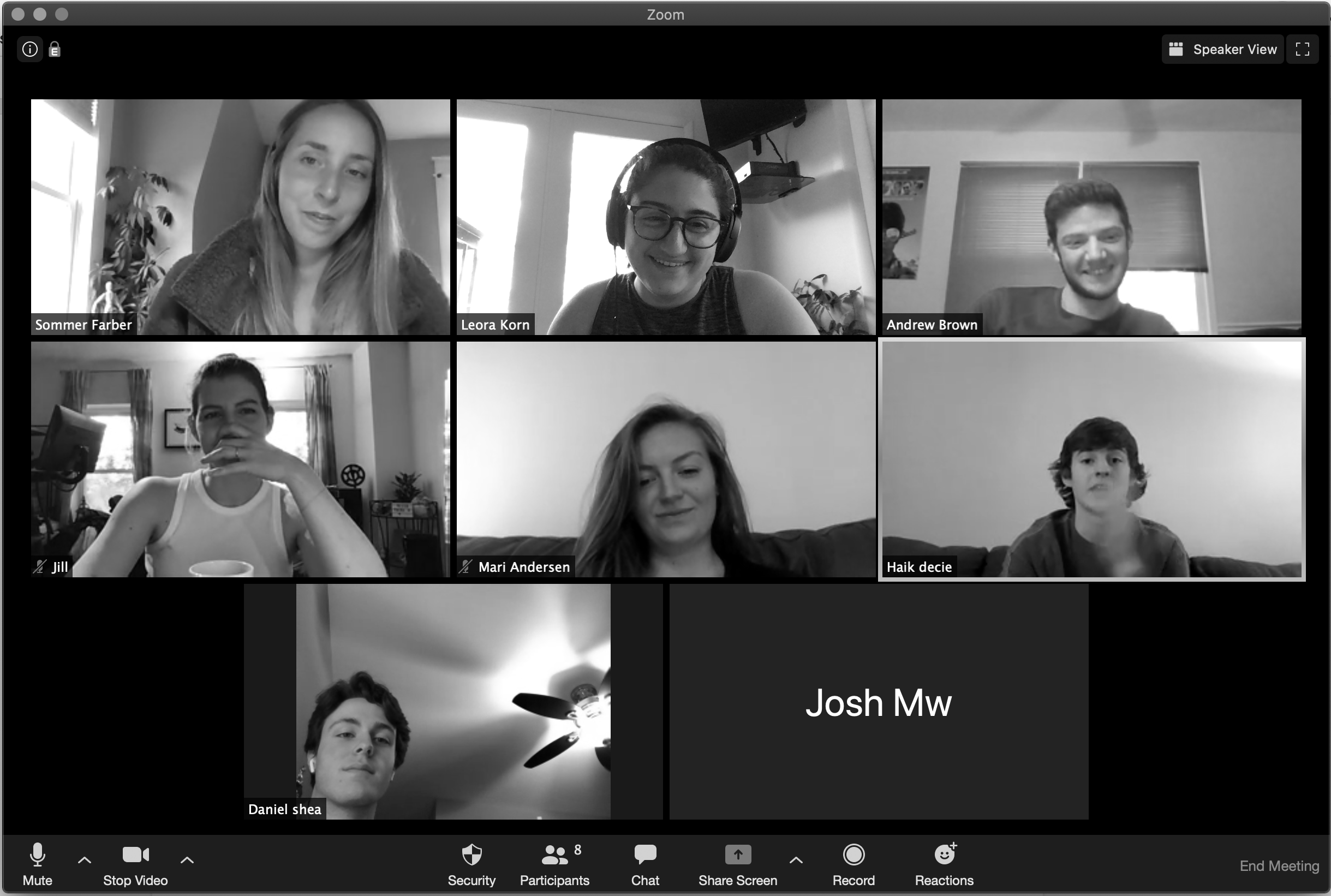 User testing via Zoom
