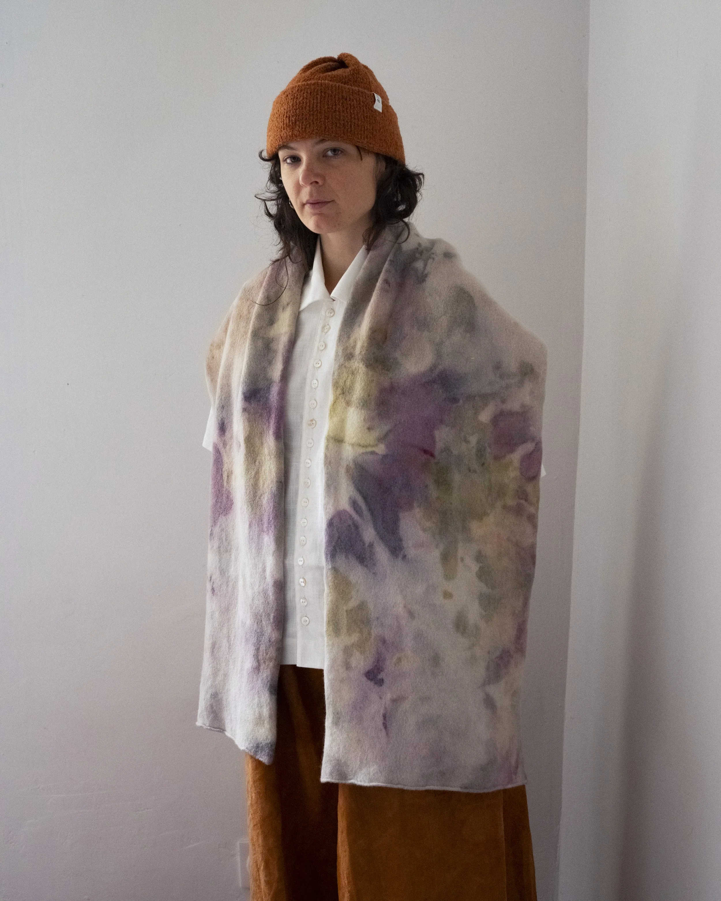 CIRCLE BEANIE - Burnt orange