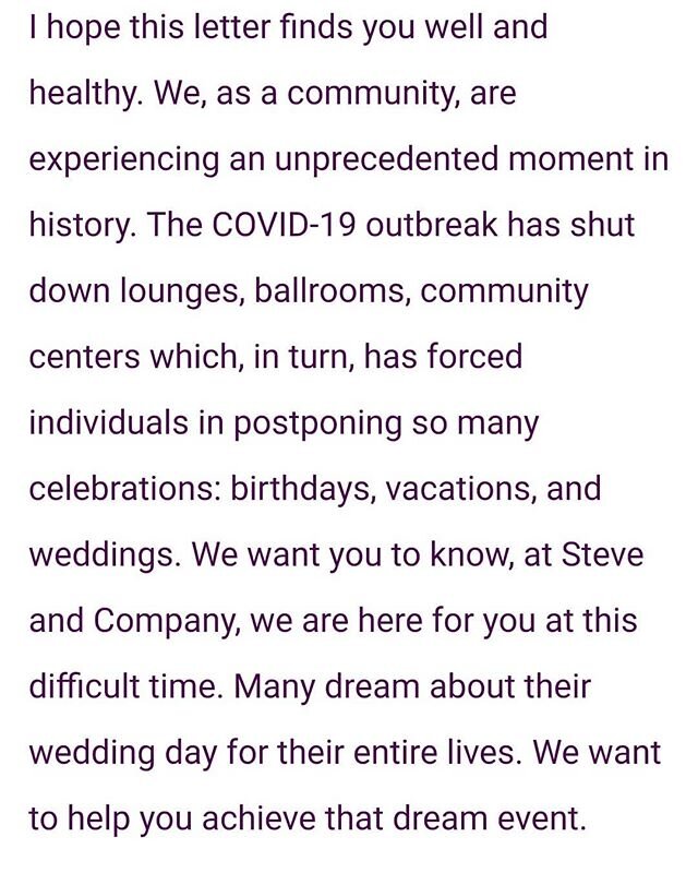 We are sending all of our well-wishes to brides, grooms, and to anyone who had a special event coming up. We know how difficult planning your dream event can be. Be well and stay safe.
.
.
.
.
#covid19 #dj #discjockey #newjersey #philadelphia #weddin