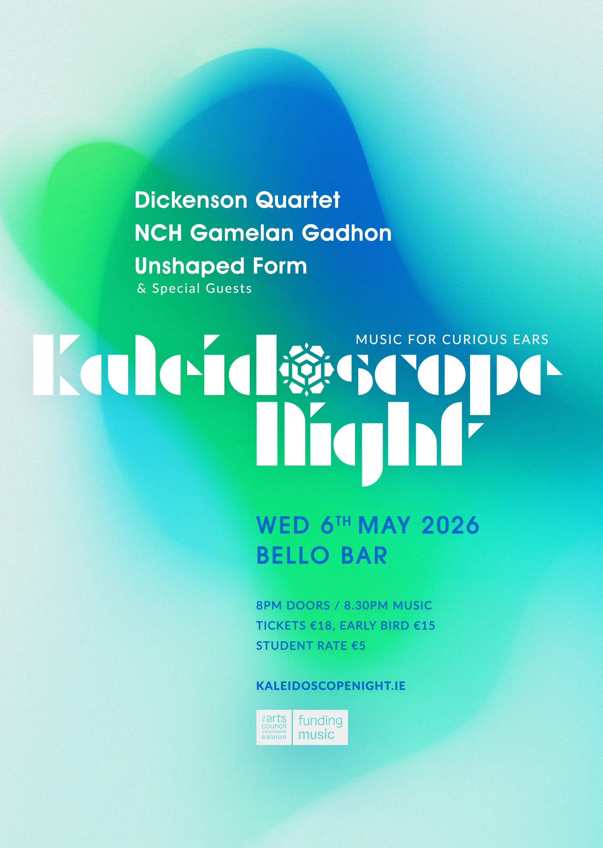       
  
    Kaleidoscope Night 6th May 2026  Music for your Curious ears...The premiere of Irish Romantic composer Mary&nbsp;Dickenson - Auner's String Quartet No .3, op.23&nbsp; " Londonderry Air ".&nbsp;For the very first time we are delighted to