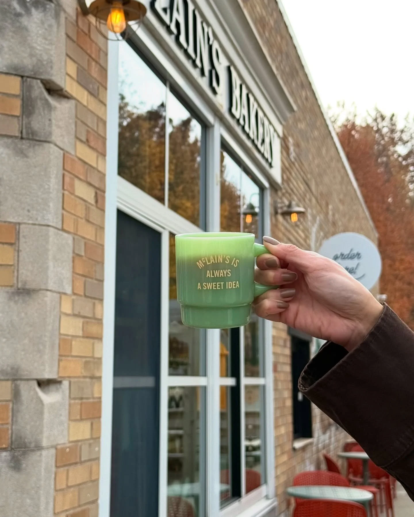 McLain's 8oz Green Mugs