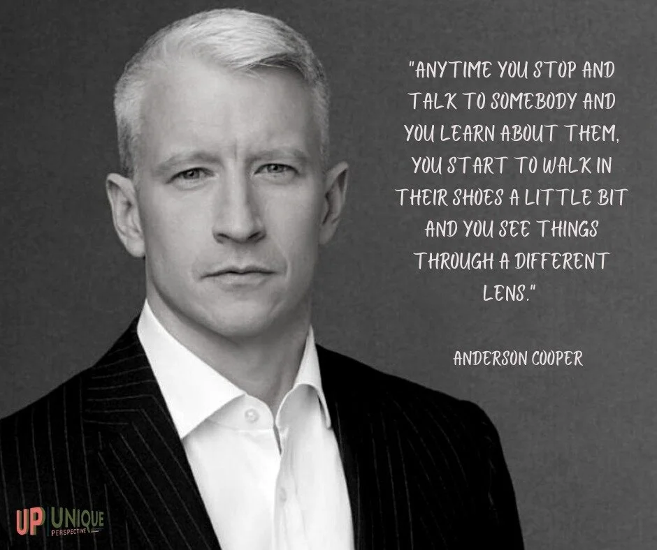 It's amazing what you can learn when you take the time to get to know someone and walk a mile in their shoes 👠
.
Have you ever taken the time to learn about someone else who may be different from you?
#andersoncooper #cnn #journalist #uniqueperspec