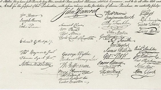 The unanimous Declaration of the thirteen united States of America