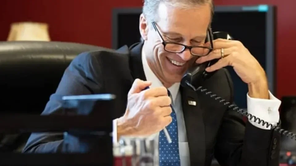 John Thune is posting fantasy these days. Says Trump keeps his promises