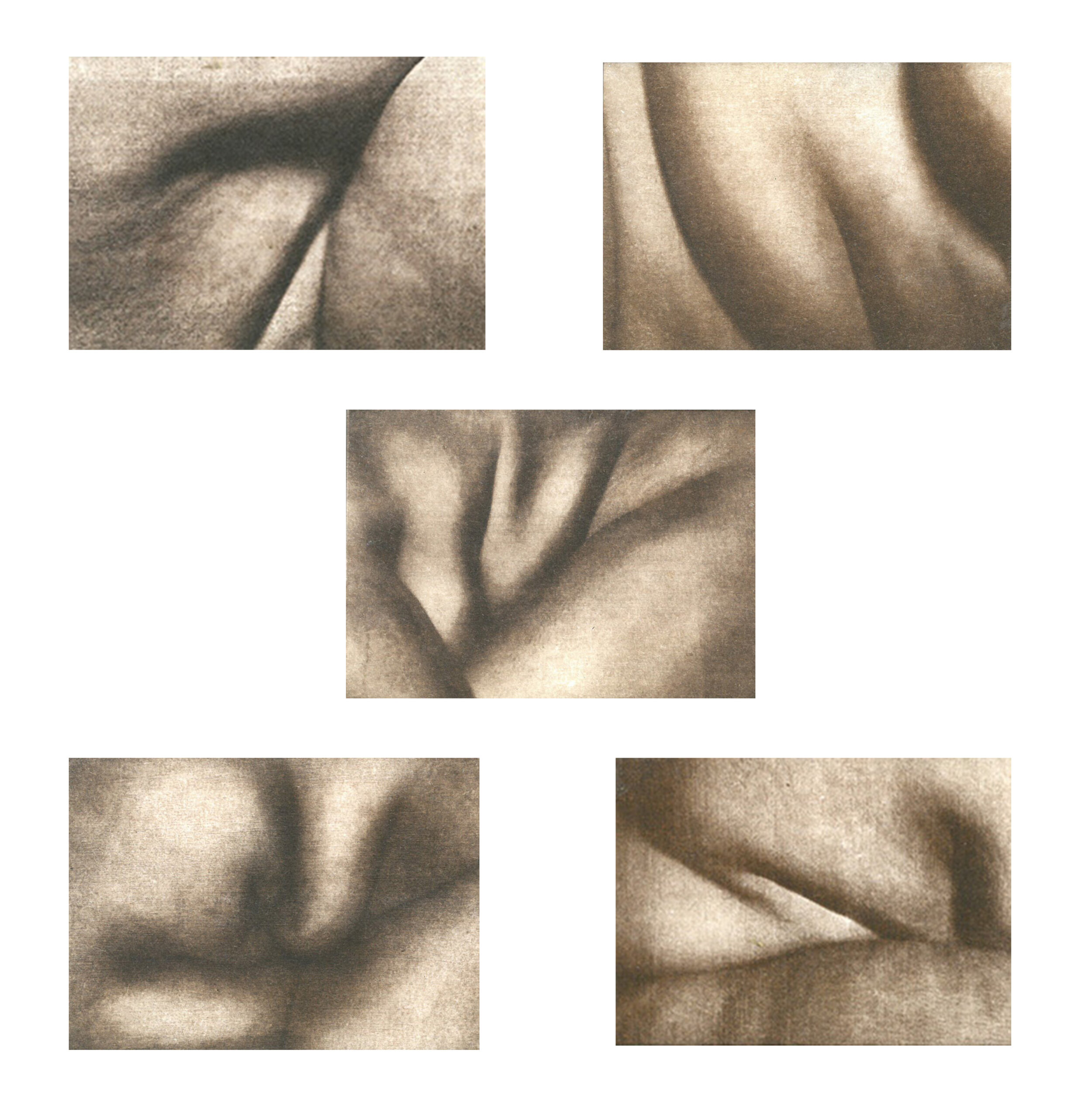   Aphrodite #1-5,  2019.   Salt prints. 