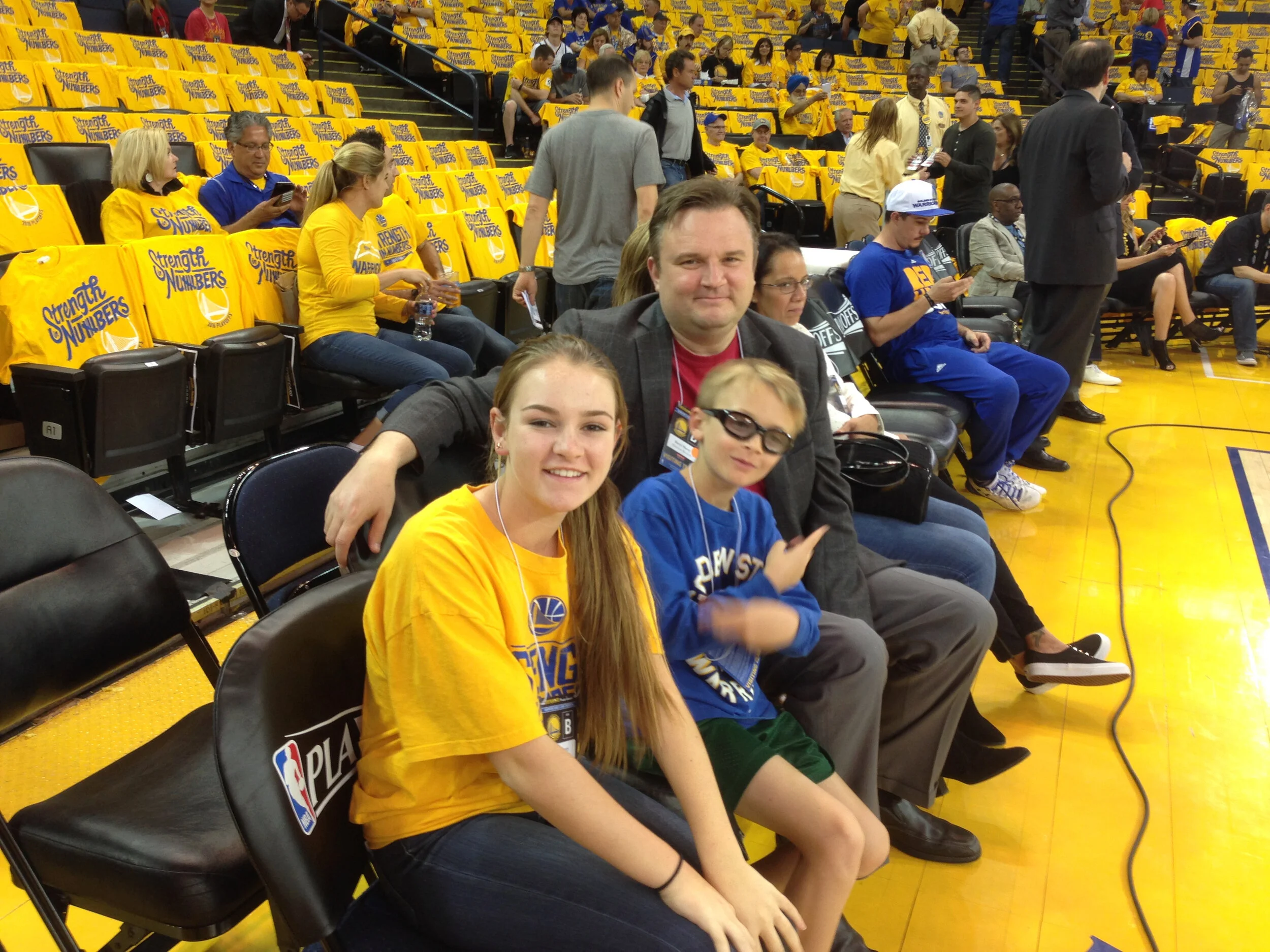 Home game - Warriors! with Daryl Morey and sis