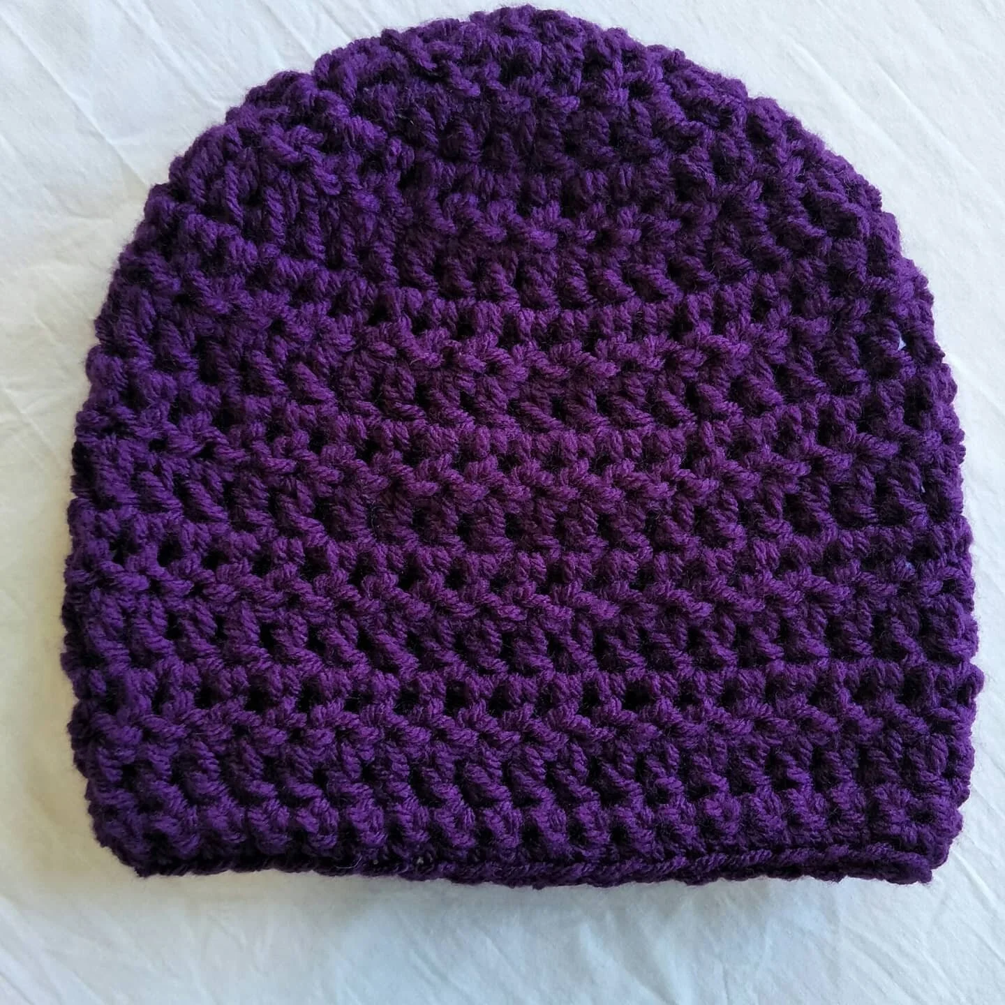 Deep Purple Crochet Beanie — Carmah 