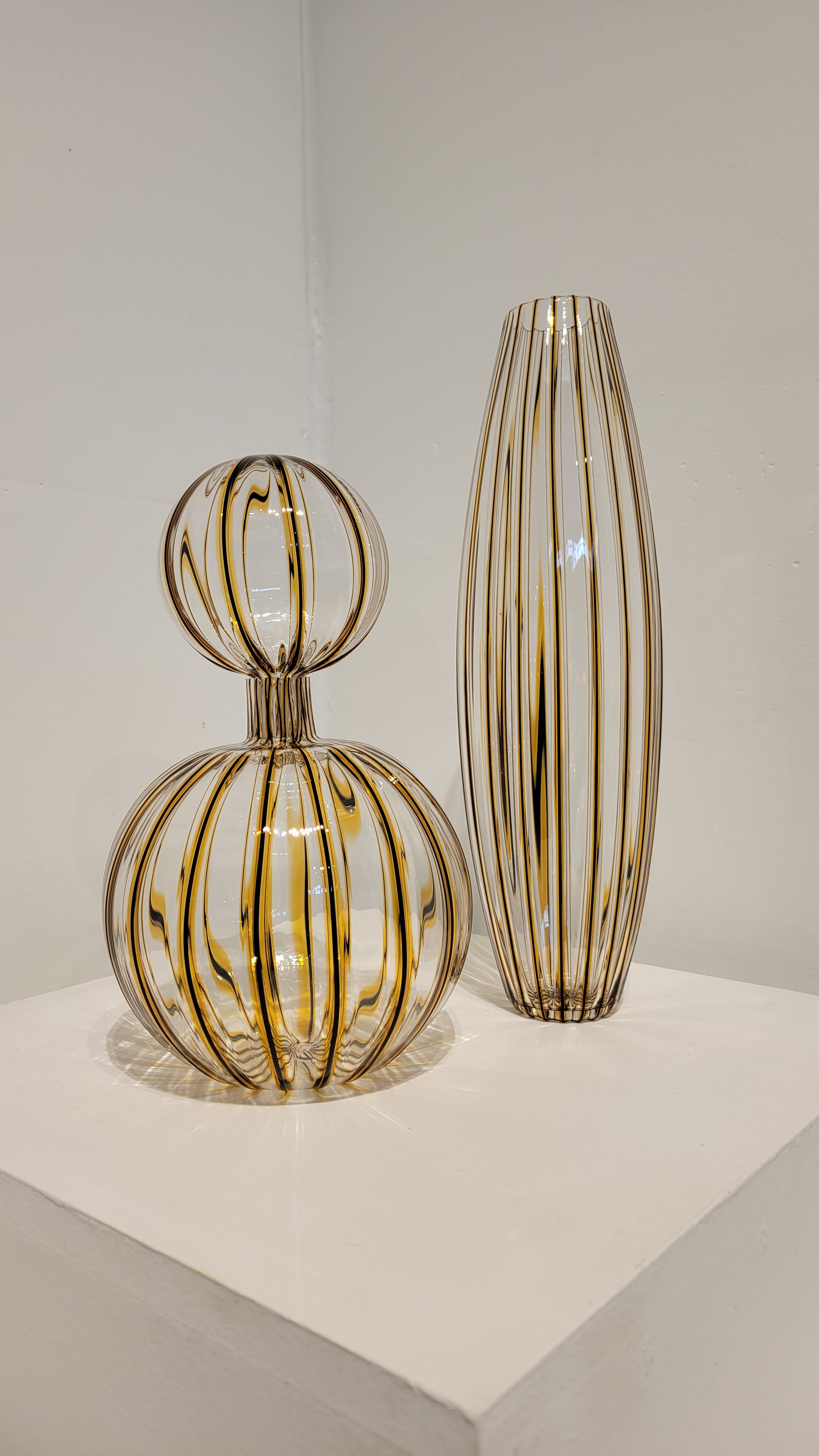 Jake Arnett - Piece 2 - Gold Moiré Vessel Pair - Jake Arnett.jpg