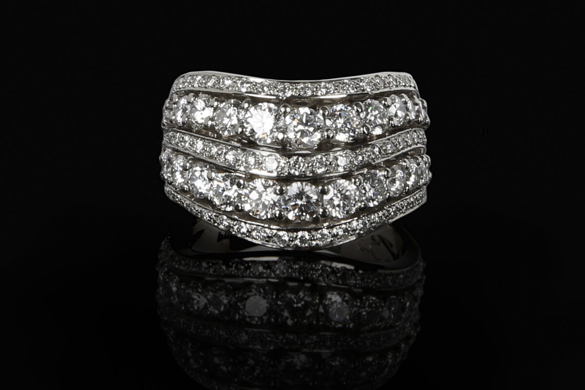   Fox Glacier ring   Crafted in Platinum   with 1.85ct of diamonds. $15,950.00 – Available tax free 