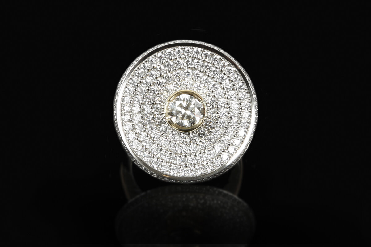   Moon ring  Finalist in the Australian jewellery design awards 2019. This piece is SOLD  $21.500.00 – Available tax free 