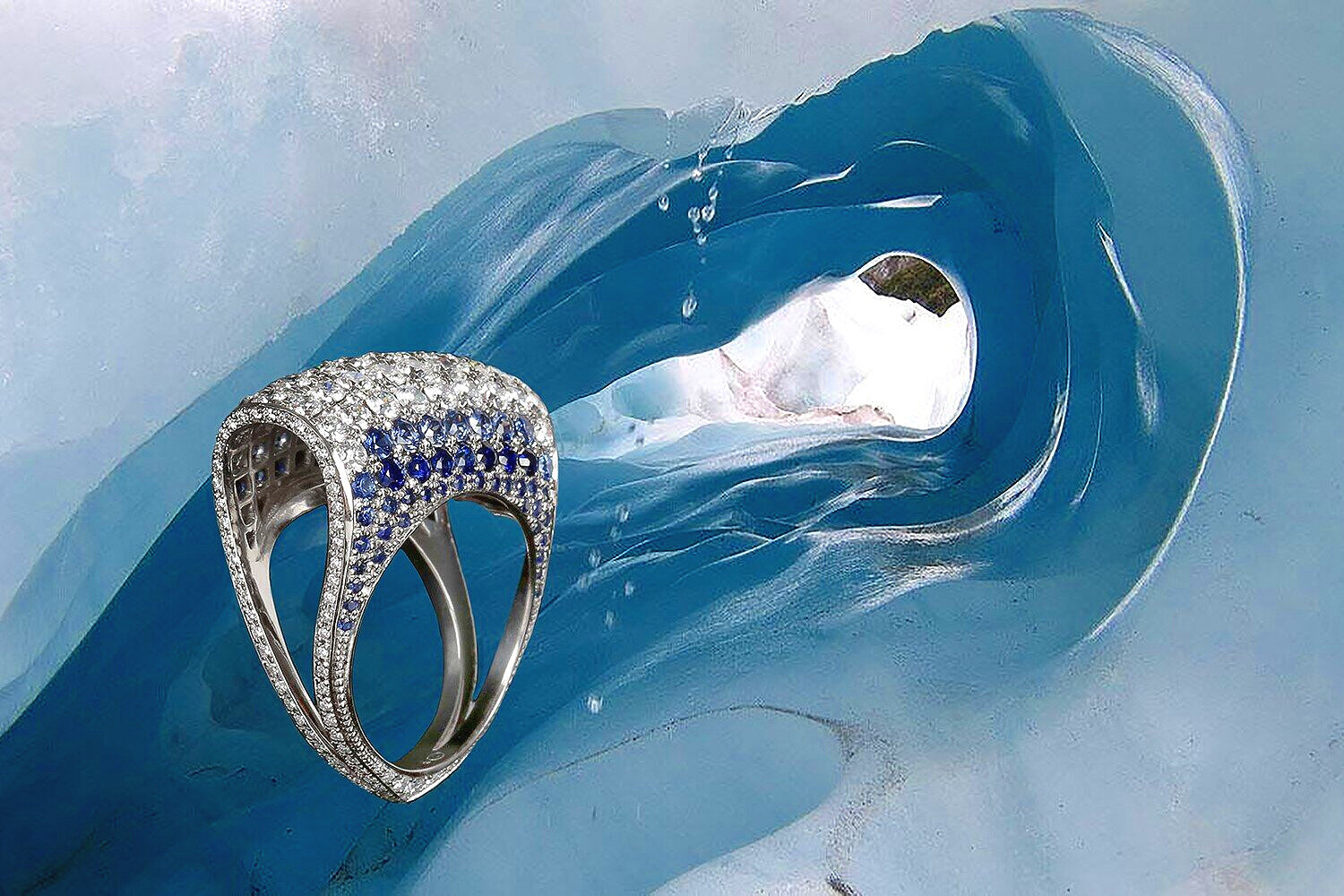   Fox Glacier ring  This was a privately commissioned piece. Inquire about having something similar created just for you. $POA – Available tax free 