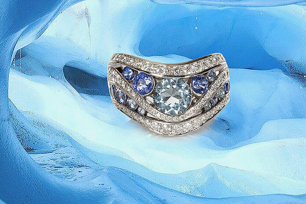   Glacier ring  This was a privately commissioned piece. Inquire about having something similar created just for you. $POA – Available tax free 