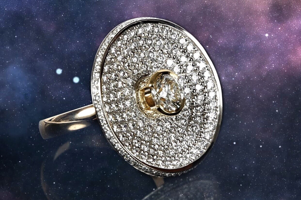   Moon ring   Finalist in the Australian jewellery design awards 2019. This piece is SOLD  $21.500.00 – Available tax free 