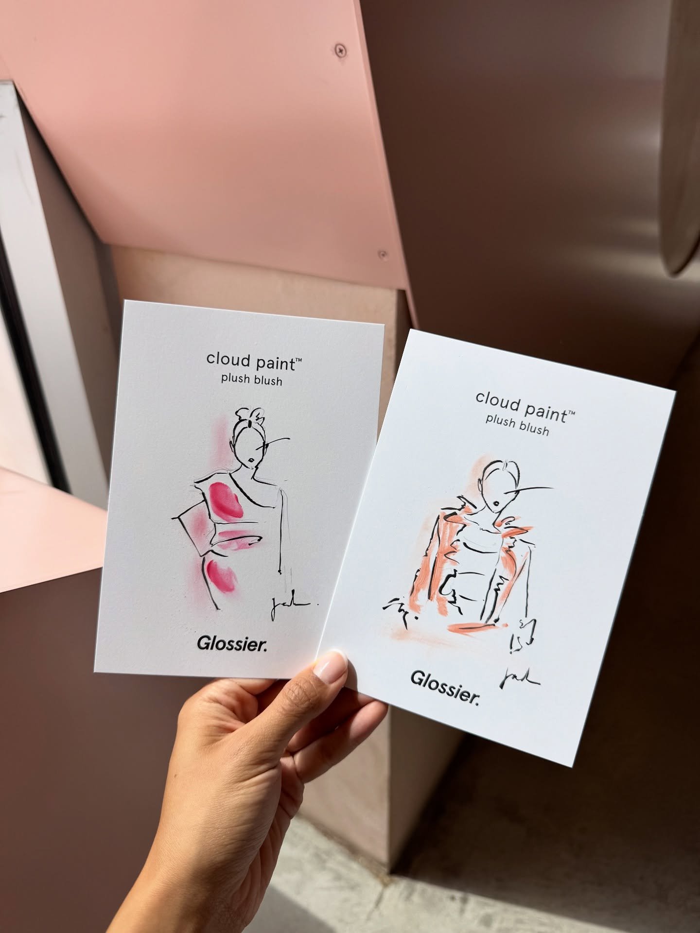 live sketches with @glossier &lsquo;s newest cloud paint plush blush &lt;3