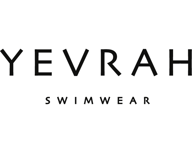 Yevrah Swimwear logo in black text on a white background.