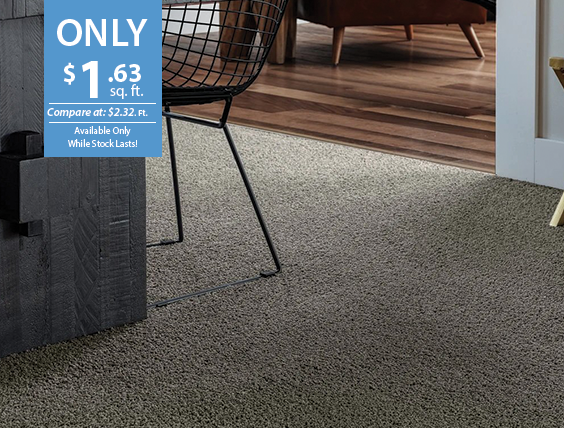 No Frills Stretch In Cut Pile Multi-Tone Carpet Deal - $1.63/sq ft