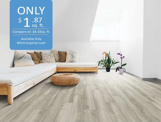No Frills Vinyl Plank Flooring Deal - $1.87 /  Sq. Ft.