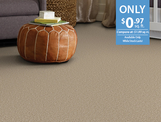 No Frills Systematic Stretch In Cut Pile Carpet Deal - $.97/sq ft