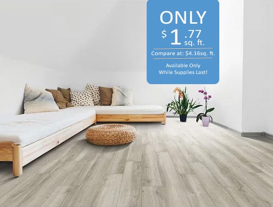 Sweet Grass Granite — No Frills Vinyl Plank Flooring Deal - $1.77 /  Sq. Ft.