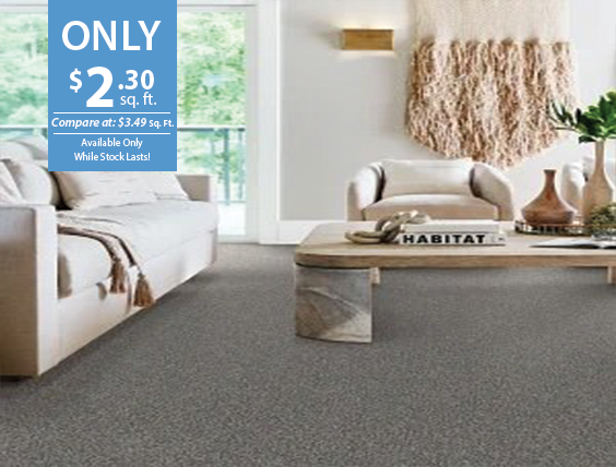 No Frills Stretch In Cut Pile Carpet with Softbacking Deal - $2.30/sq ft