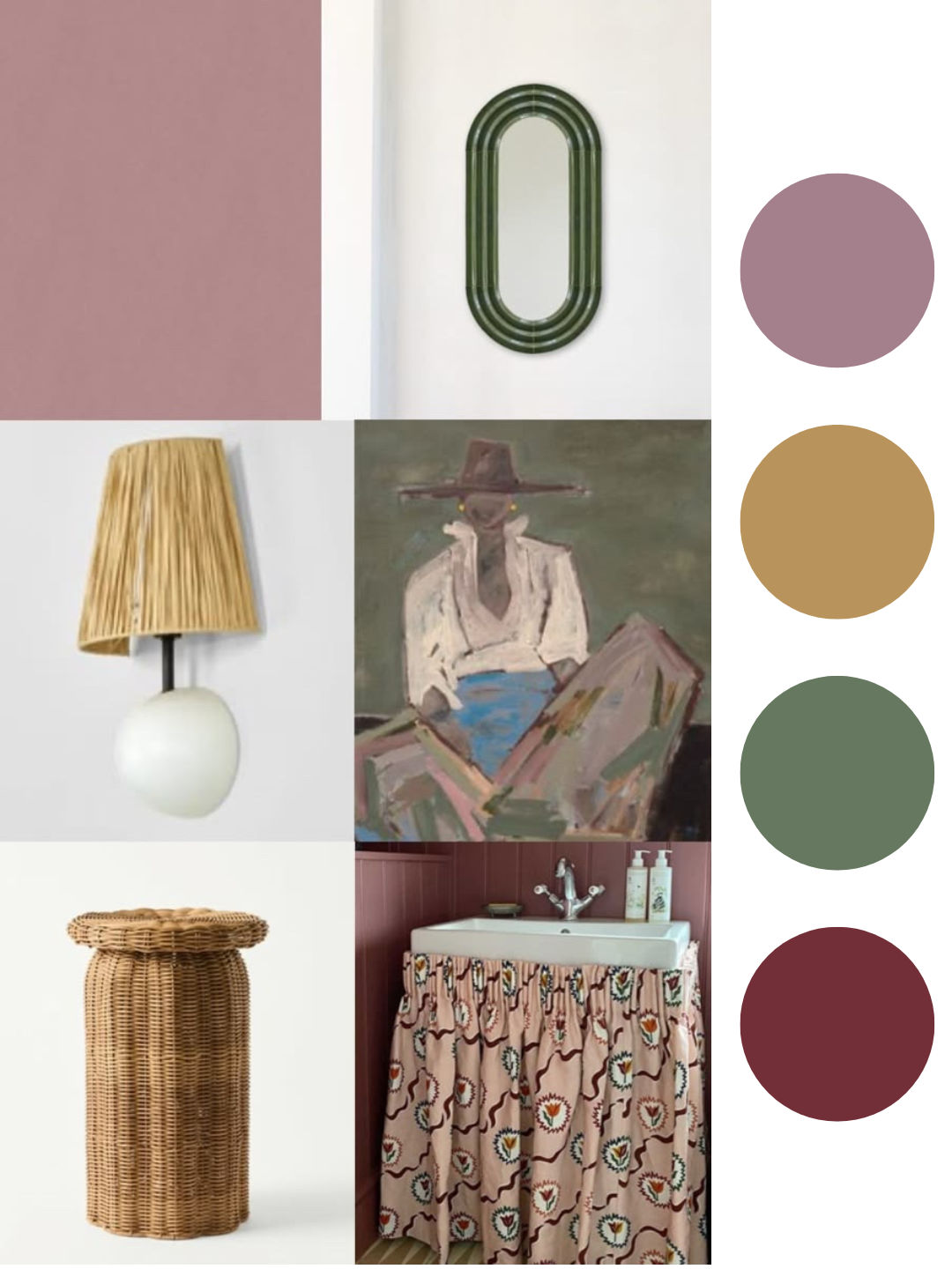 Pink Powder Room Scheme