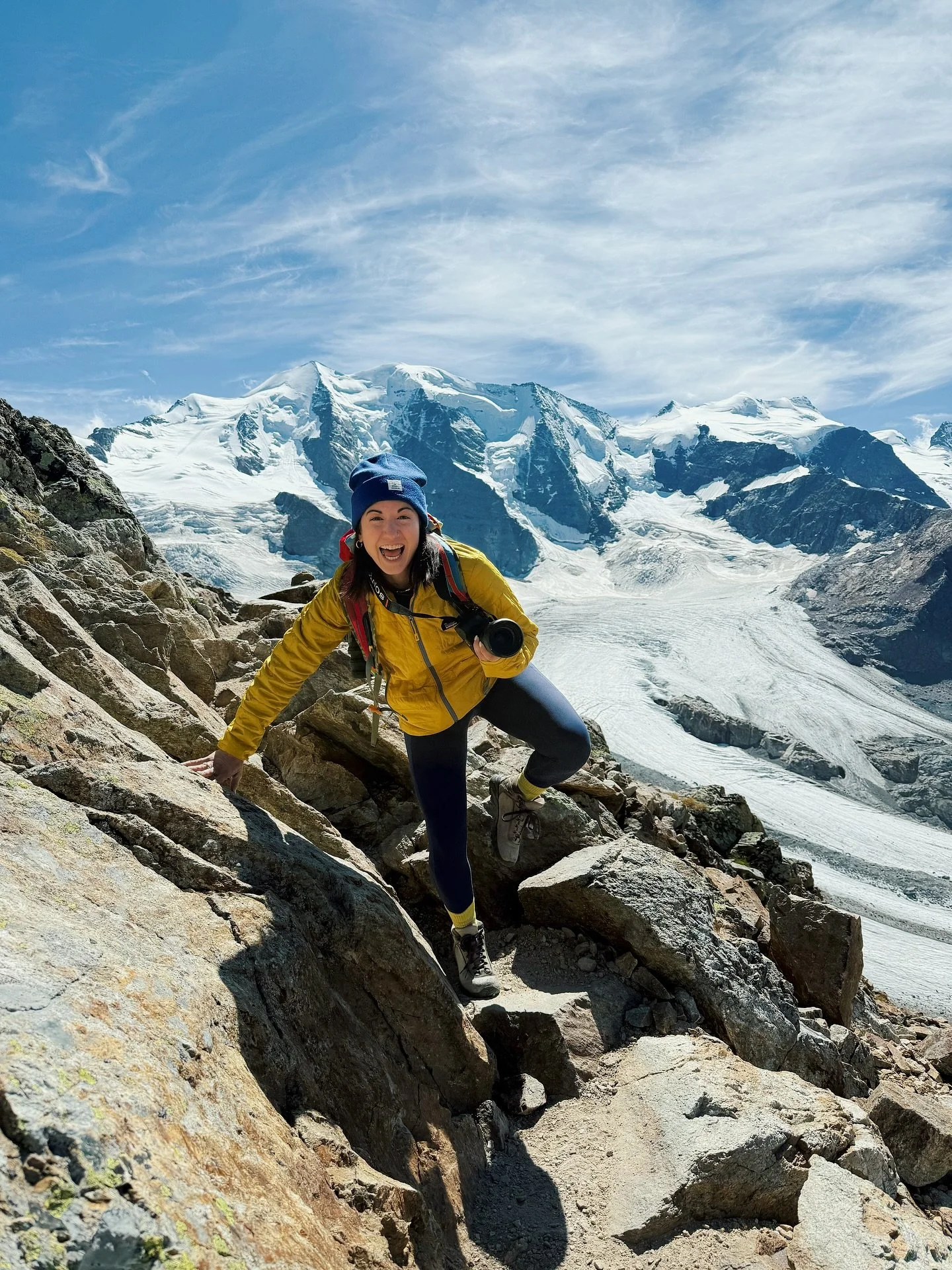 Day 2 Swiss Alps Recap :: We went up the Diavolezza gondola to take a little hike up to the top of Munt Pers &mdash; one of the best viewing spots of Piz Bernina and Piz Palu and their glaciers below.