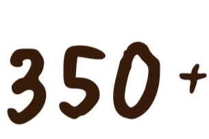 350+