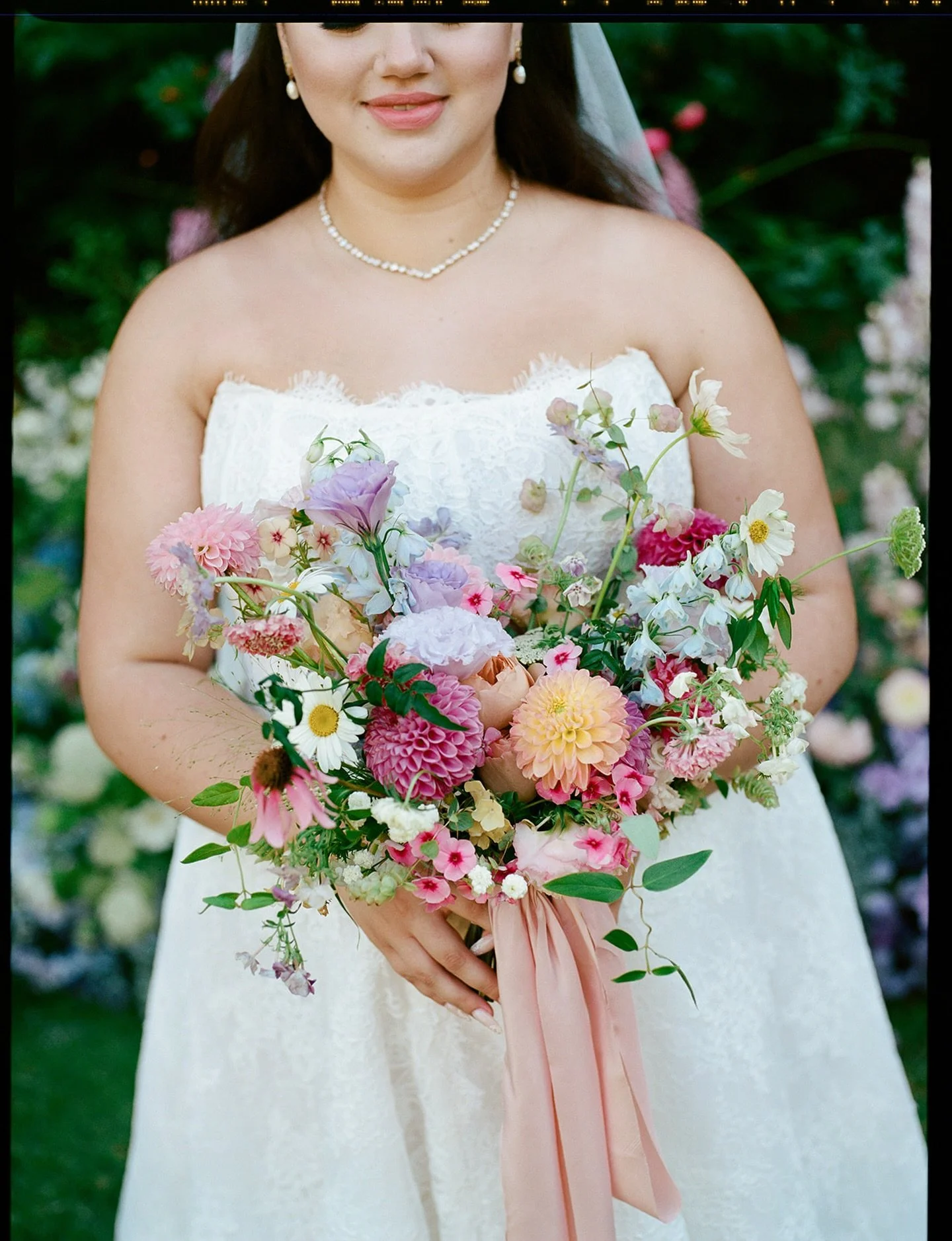 The best of February&rsquo;s flowers for the loveliest Lainy. Captured on film by @itsbenjaminwylde ✨