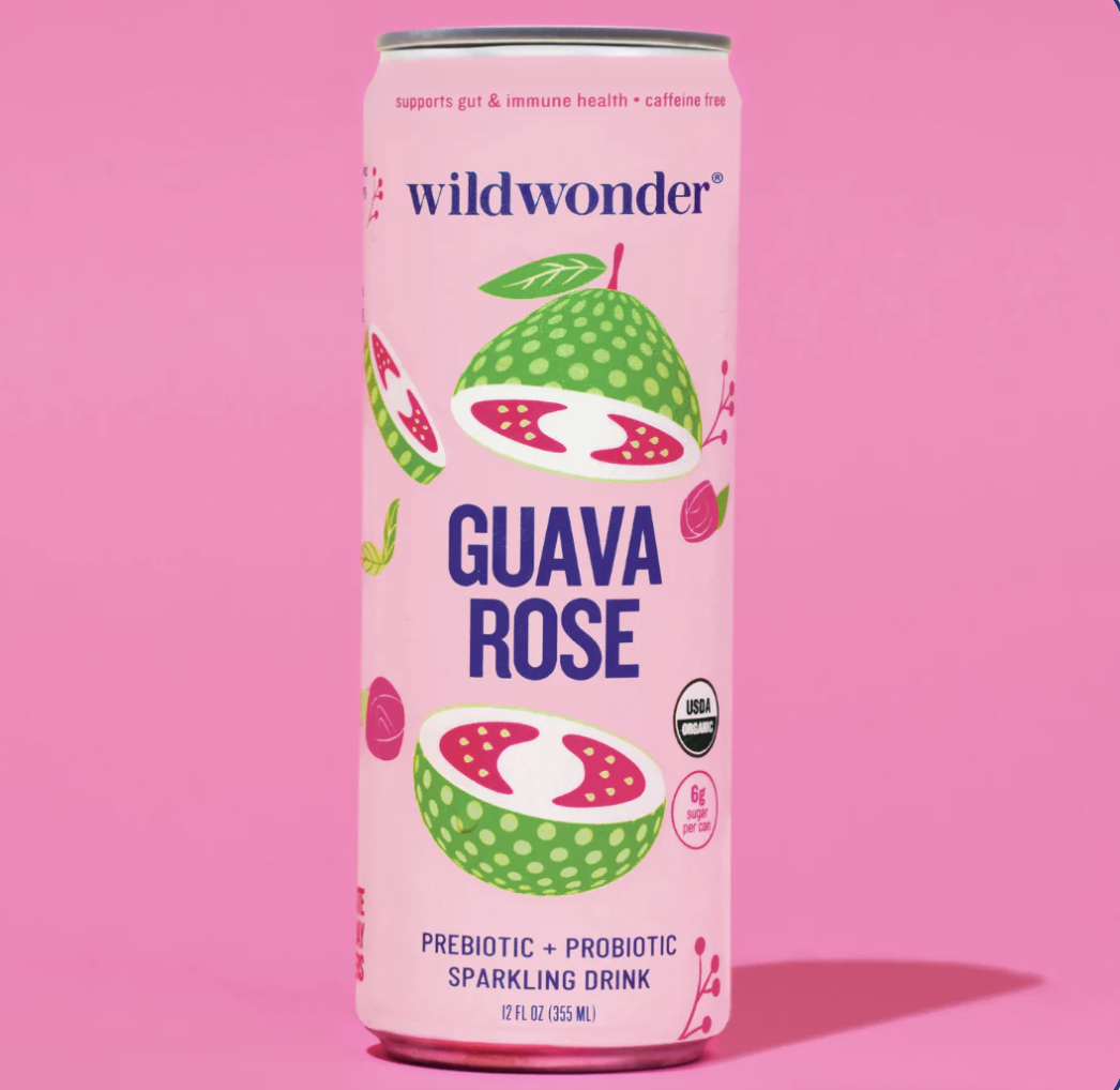 Guava Rose Prebiotic & Probiotic Sparkling Drink