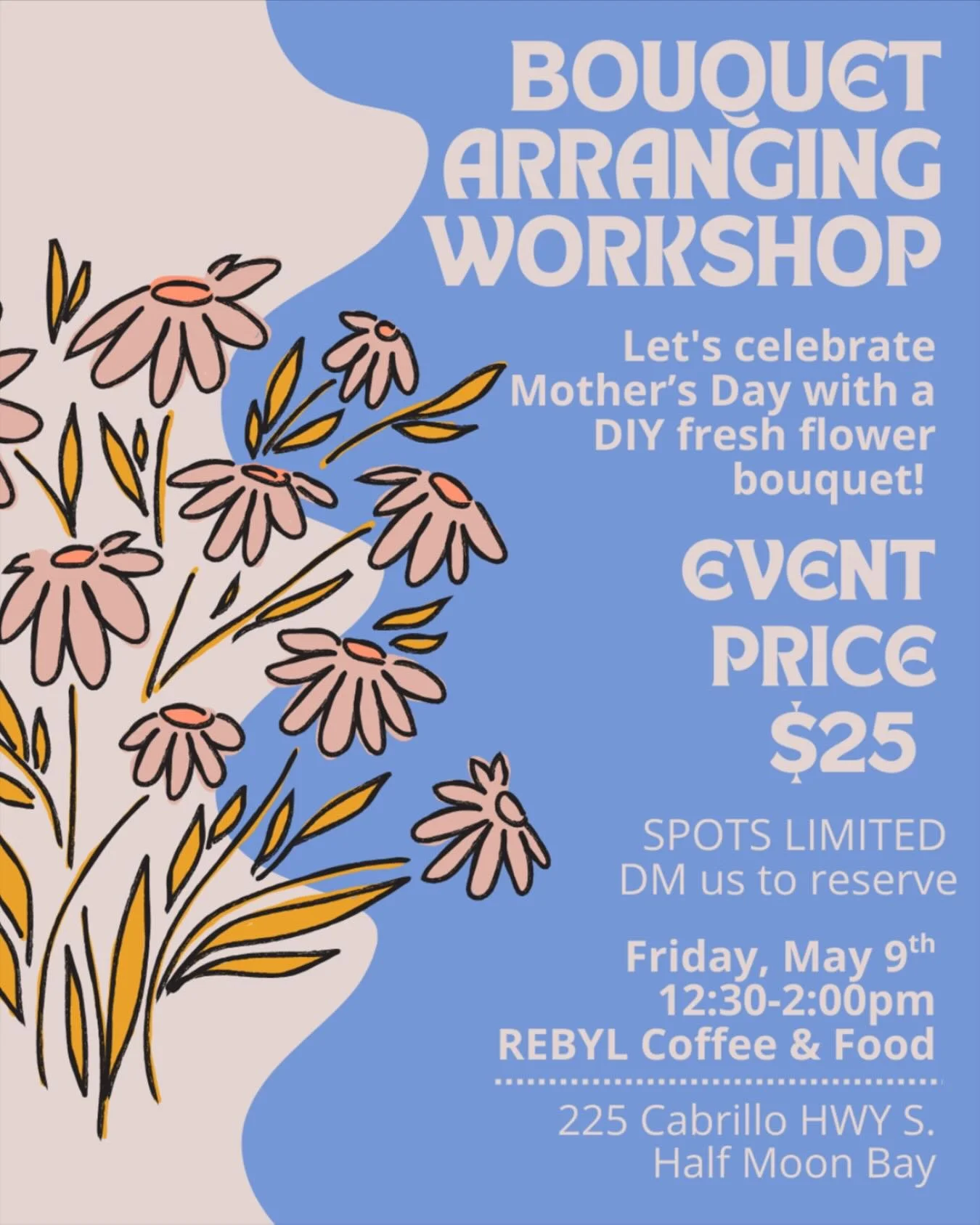 Celebrate Mom with a DIY bouquet 💐 Stop by this friday 5/9 to build your own flower arrangement, featuring some gorgeous local flowers, including @moonseed.farmandflora! DM us to reserve your spot 🌸