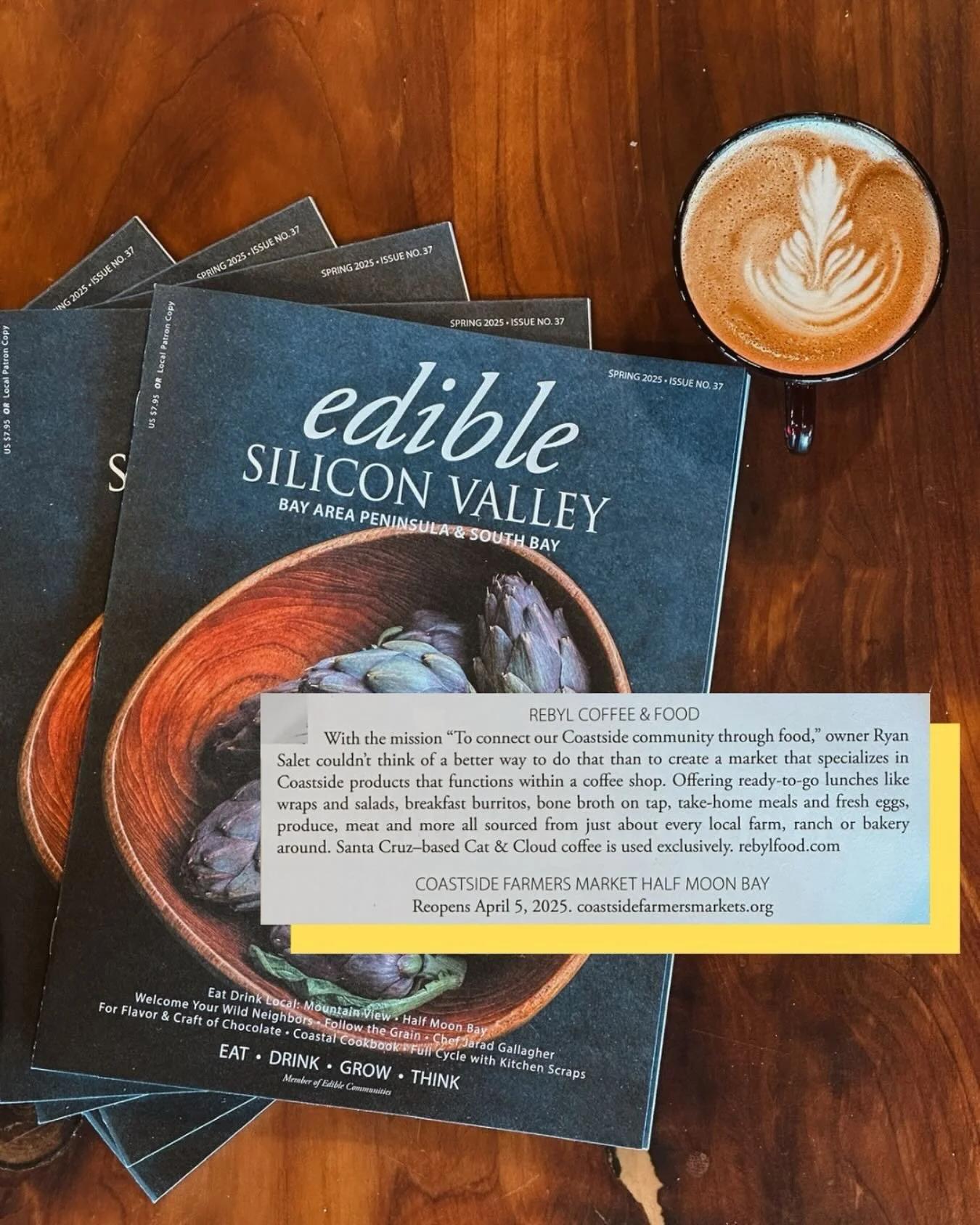 Thank you @ediblesiliconvalley for including us in this year&rsquo;s spring addition!