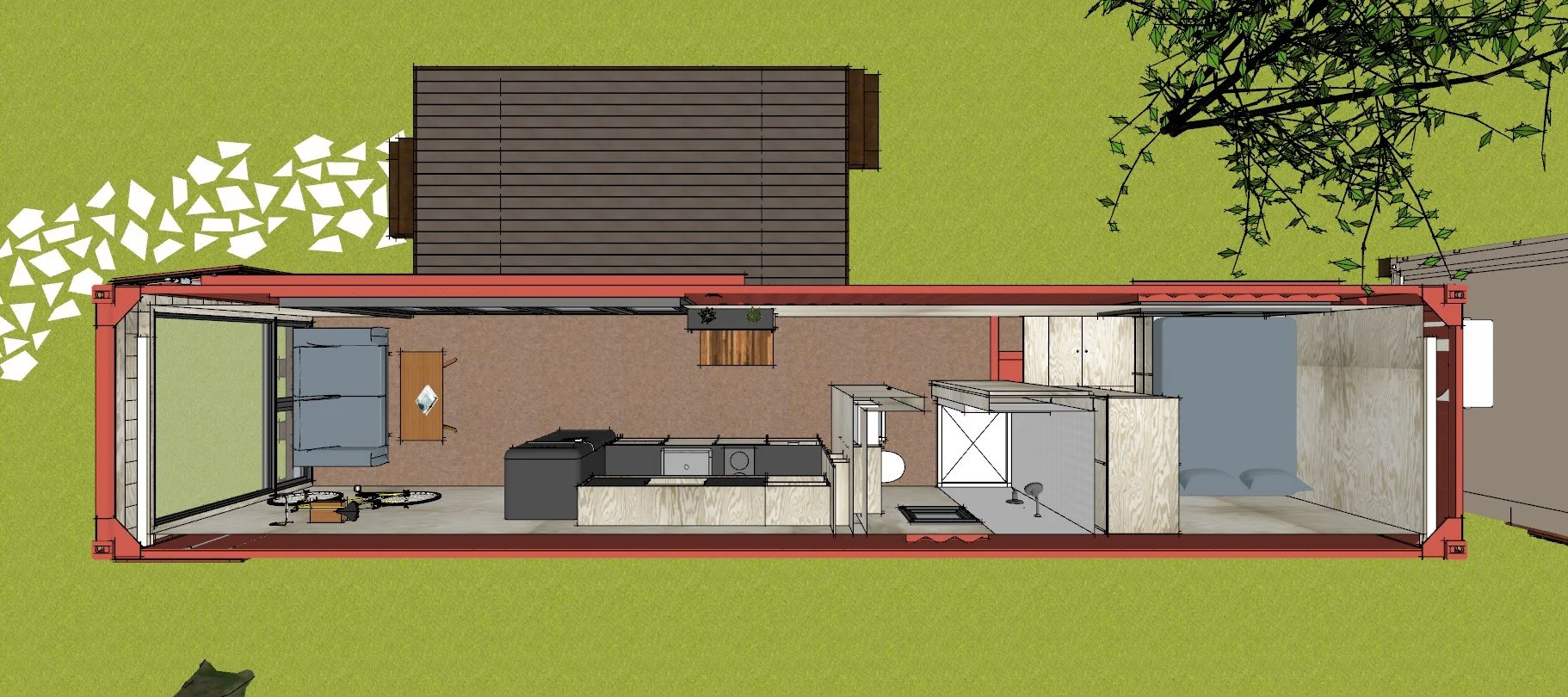 Sketchup Container Home Design Container House 3D Model By Zyed