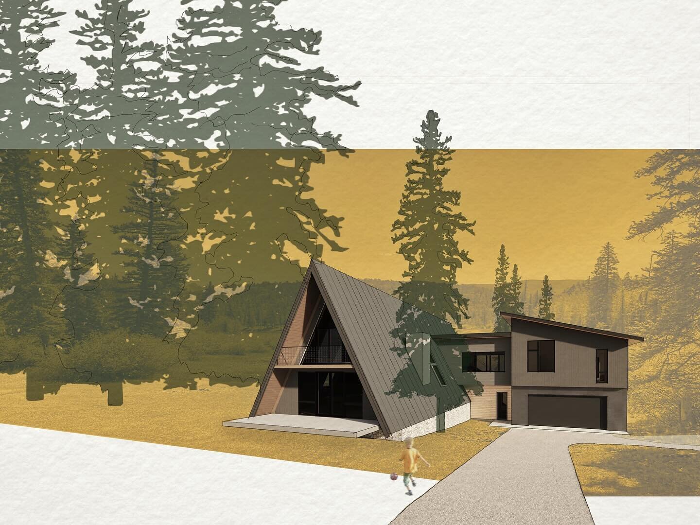 Williams A-Frame Progress. A humble addition to a 70&rsquo;s kit-built A-frame in North county 

#thisisMESA

#mesarchitecture #durangocolorado #coloradoarchitecture #durangoarchitects #aframe #procreate #enscape3d