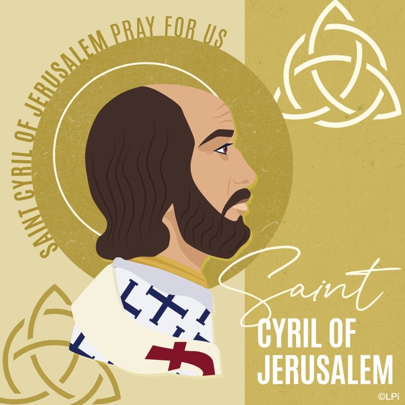 St. Cyril of Jerusalem was a bishop in the fourth century. His teachings on the Eucharist, among other topics, secured his place as a Doctor of the Church. Though his ministry was marked by estrangement, exile, and ultimately, reconciliation, he neve
