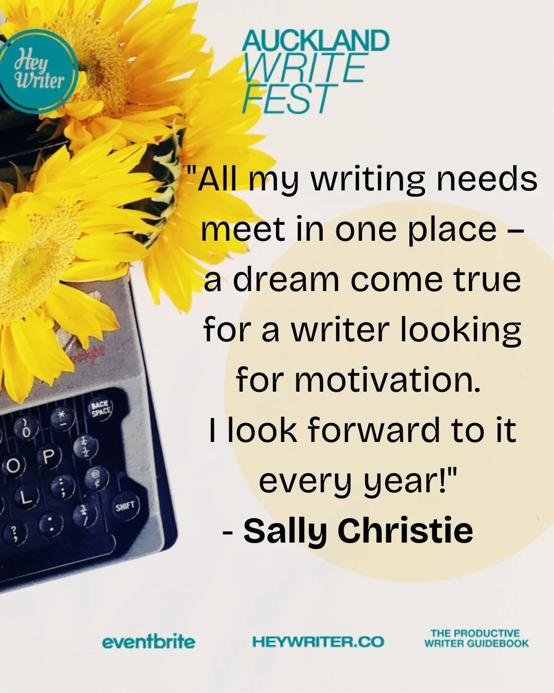 A full day dedicated to your writing reset!

Want to get writing? Not someday. Not &ldquo;when things calm down." but now.
Writefest is a day of workshops, panels and networking.

✨ Workshops
✨ Panels
✨ Real conversations with working writers
✨ 