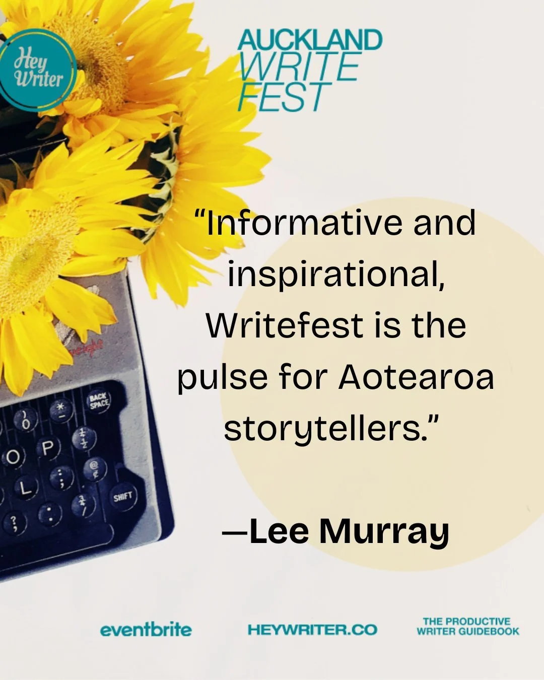 ✨ Workshops
✨ Panels
✨ Real conversations with working writers
✨ Coffee + creative energy

Saturday 4 July - Studio One Toi Tū

Earlybird now on sale...

🎟️ Grab your spot: https://writefest26.eventbrite.co.nz